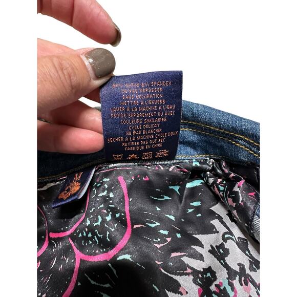 Y2K Dereon for Beyoncé Women’s‎ Short Sleeve Fitted Denim Jacket Size Medium NWT - Picture 8 of 13